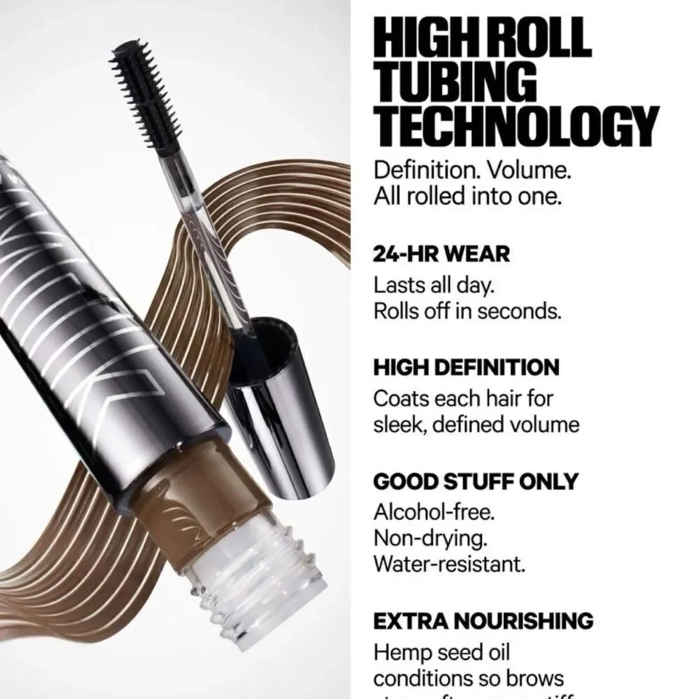 🌻 MILK MAKEUP Grind Dark Brown High Roll Defining & Volume Tubing Brow Gel